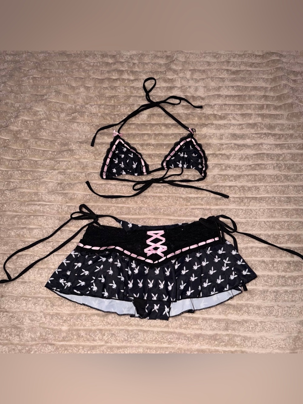 Playboy x Dolls Kill Exclusive Access Bikini Set With Skirt
